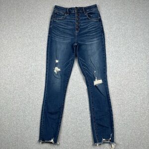 Abercrombie & Fitch High Rise‎ Super Skinny Ankle Jeans 6 Curve Love Button Fly